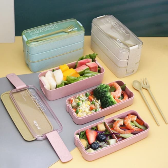 Pote de Marmita 3 andares ecológica lunch box 900ml