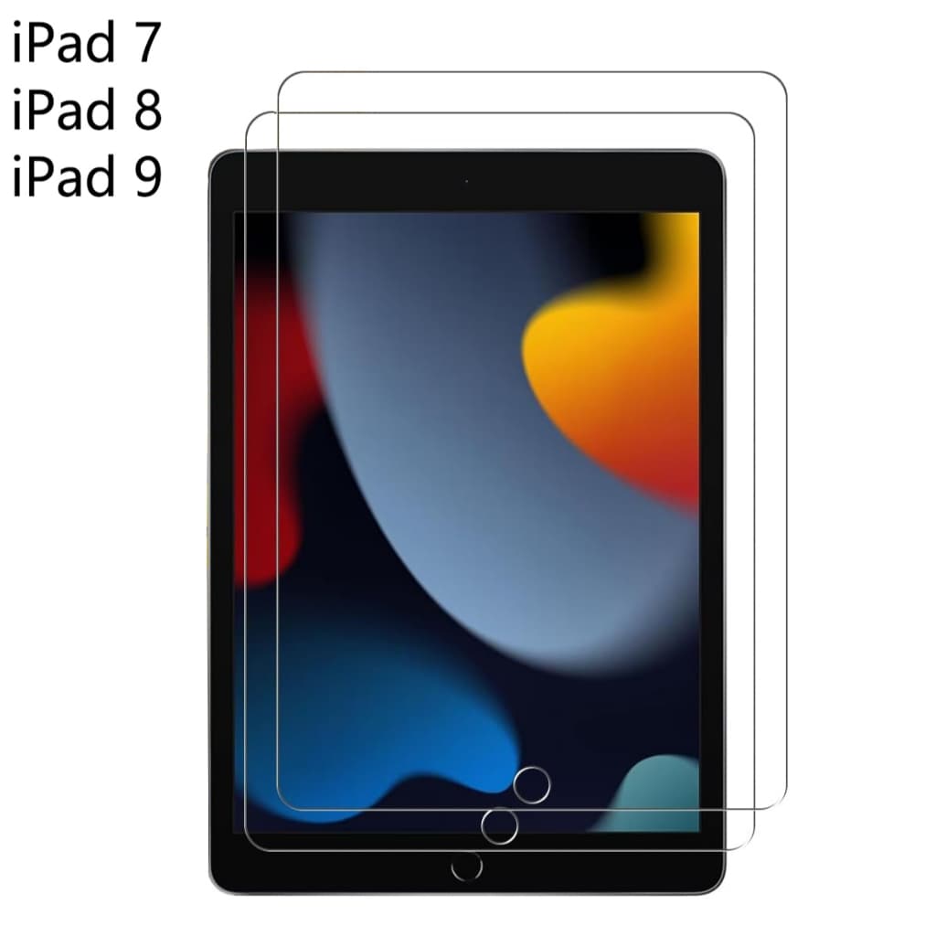iPad 7/8/9 Película de Vidro Temperado para iPad 7/8/9(Modelo 2021/2020/2019), Protetor de Tela, 9H