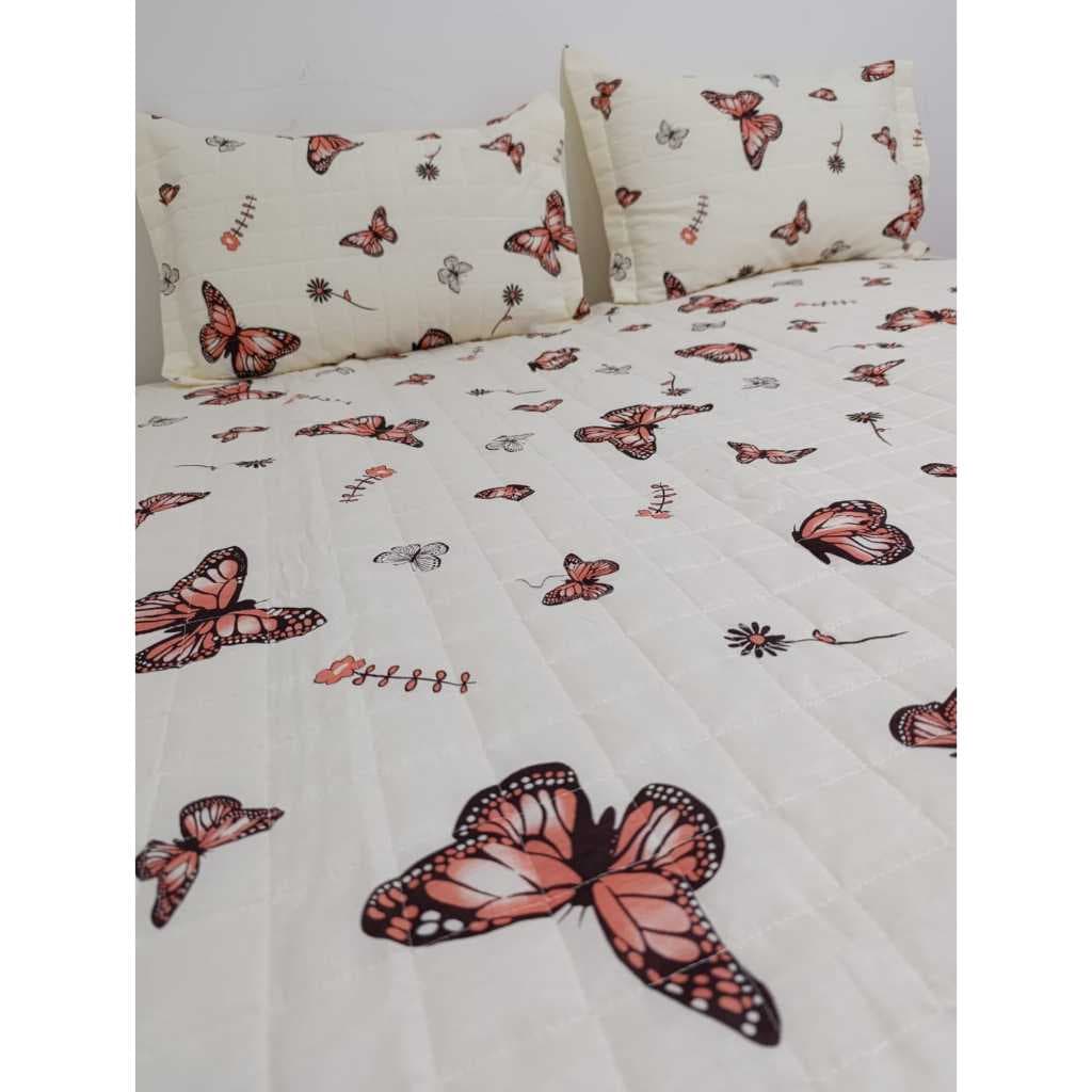 Cobre Leito Borboleta Queen 03 Peças Promoção