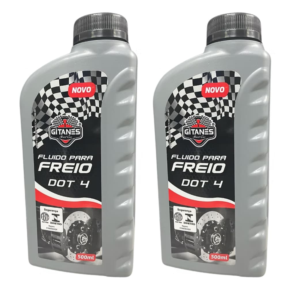 Kit 2 Fluido De Freio Dot 4 Gitanes 500 ML Original Pronta Entrega