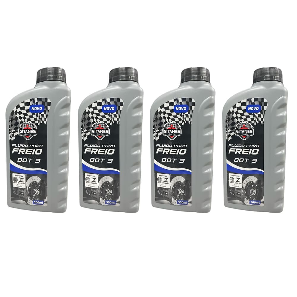 Kit 4 Fluido De Freio Dot 3 Gitanes 500 ML Original Pronta Entrega