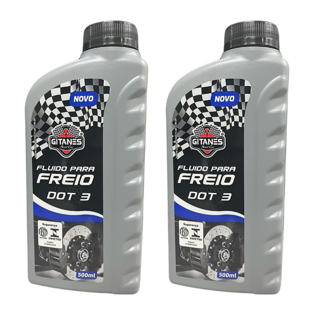 Kit 2 Fluido De Freio Dot 3 Gitanes 200 ML OU 500ML Original Pronta Entrega