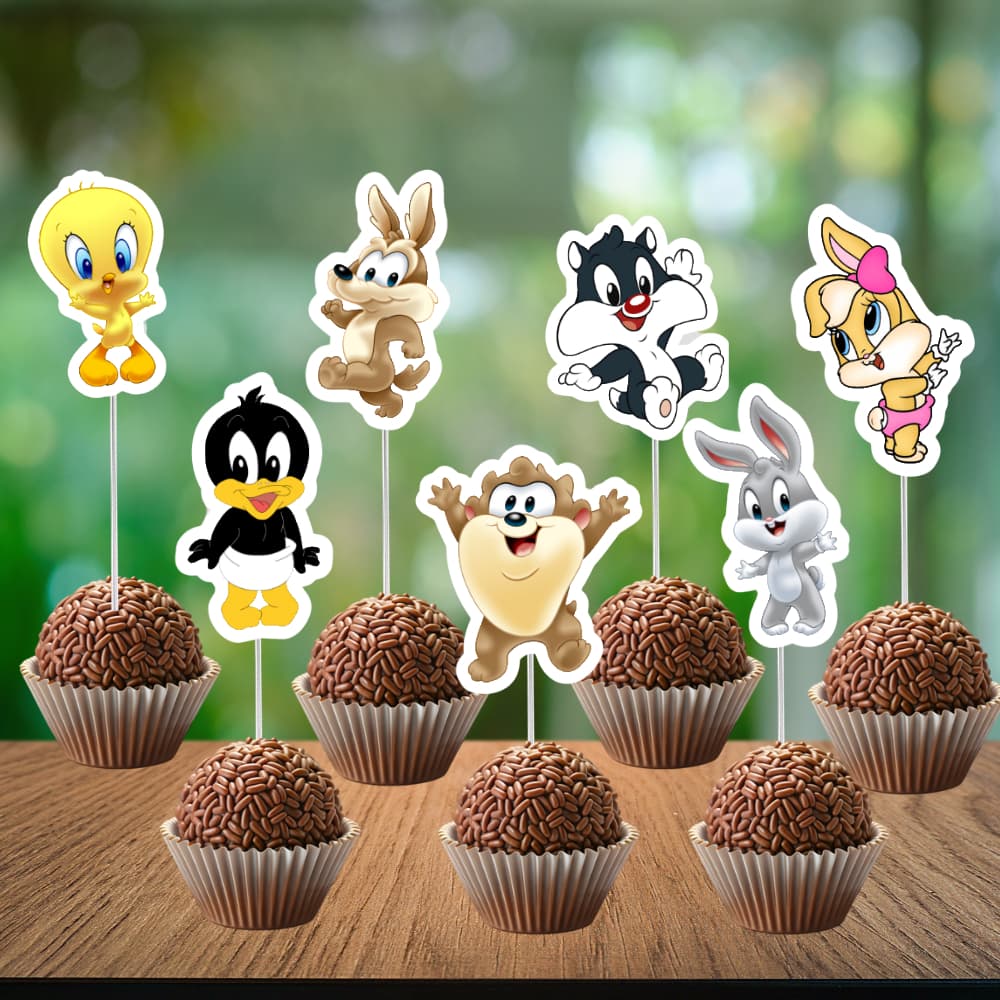 Topper de Docinho Baby Looney Tunes - Topper de Docinho Decoração Personagens Baby Looney Tunes