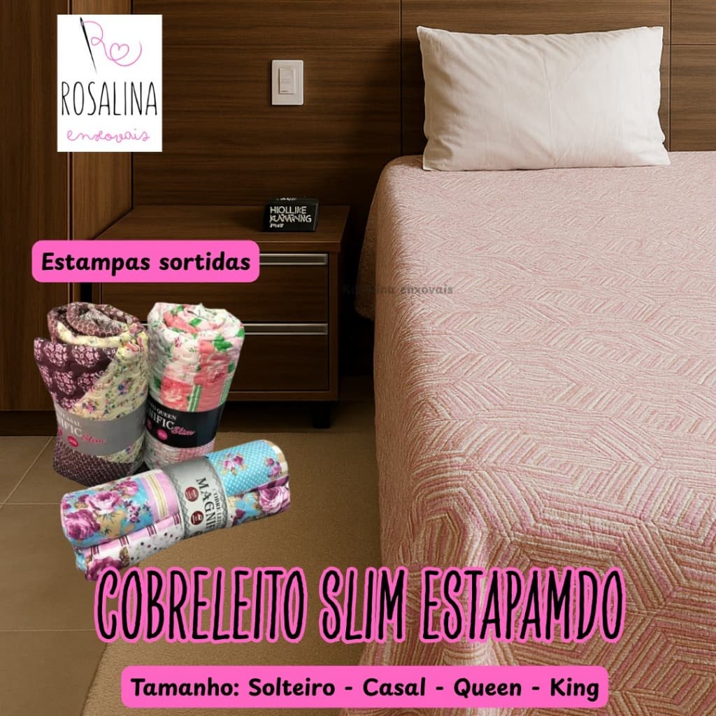 Cobre Leito Solteiro Casal Queen King  Avulso Magnific Slim Várias Estampas - 1 UNIDADE