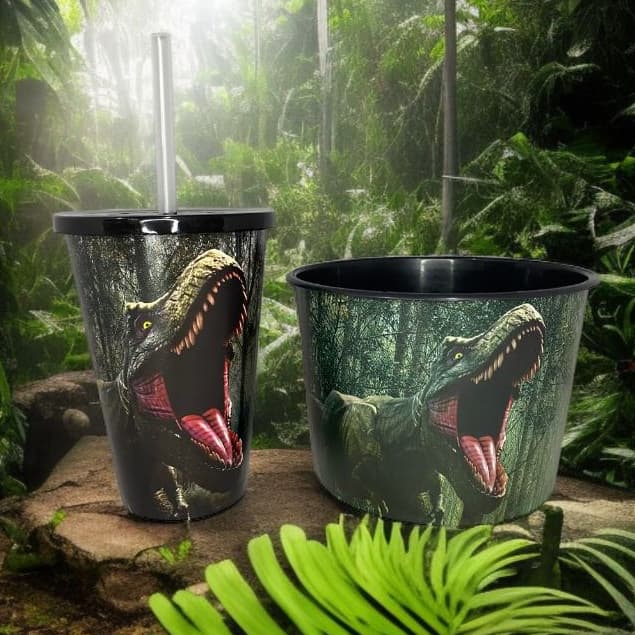 PIPOQUEIRA 1.5L + COPO 550 ML T-REX - CINEMA LEMBRANCINHA PRESENTE