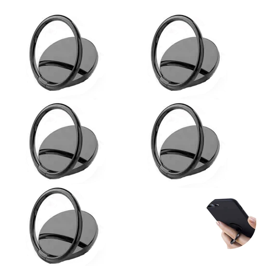 Kit 5 Suportes Anel Dedo Para Celular 360o  Portátil