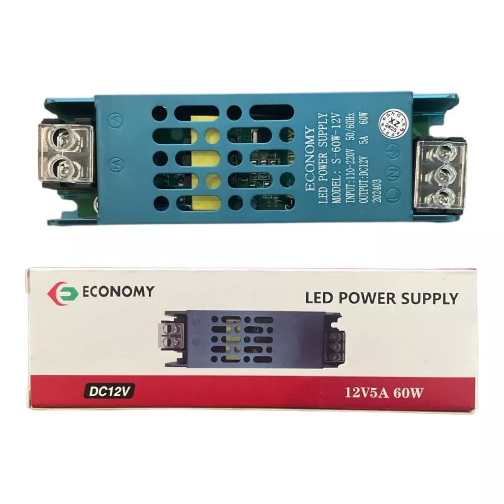 Fonte Driver Slim Perfil 12V 60W 5 Amperes Bivolt