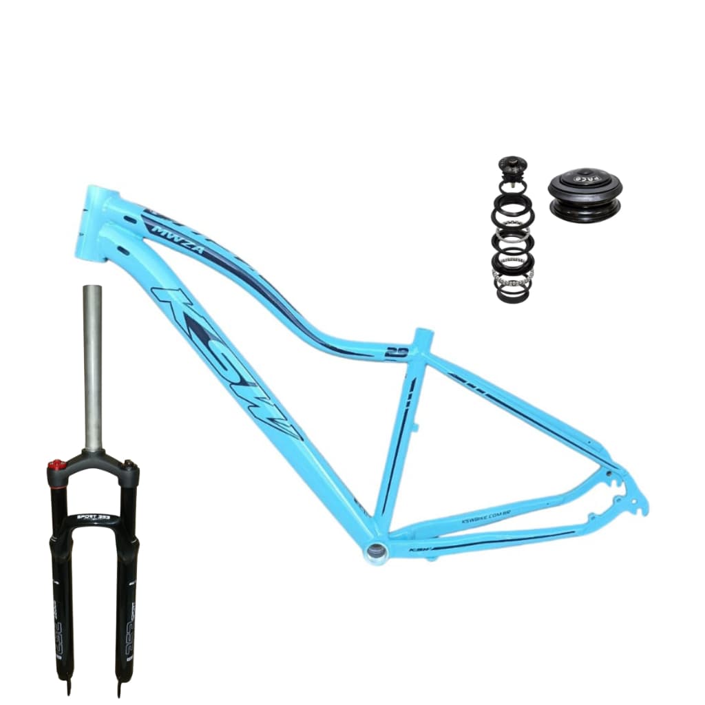 Quadro 29 Ksw Mwza Alumínio Fem. +Garfo C/Trava Ombro e Ajuste Preload +Caixa Direção 1.1/8*44*30