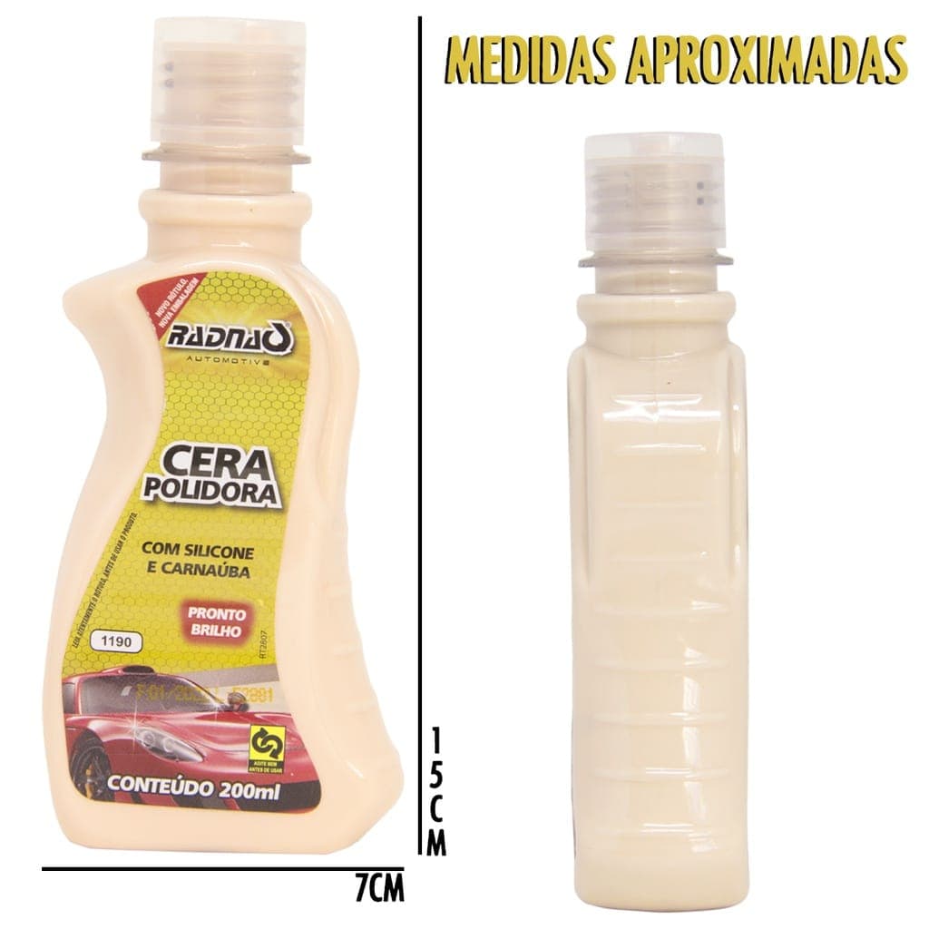 Cera Polidora Liquida Automotivo Com Silicone e Carnaúba Radnaq