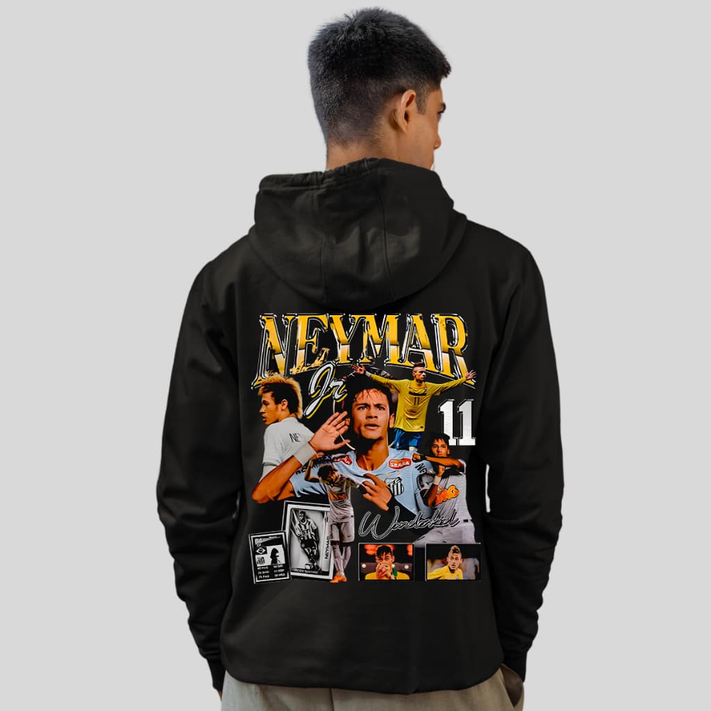 Blusa Moletom Masculino Feminino Com Capuz Bolso NJR Menino Ney