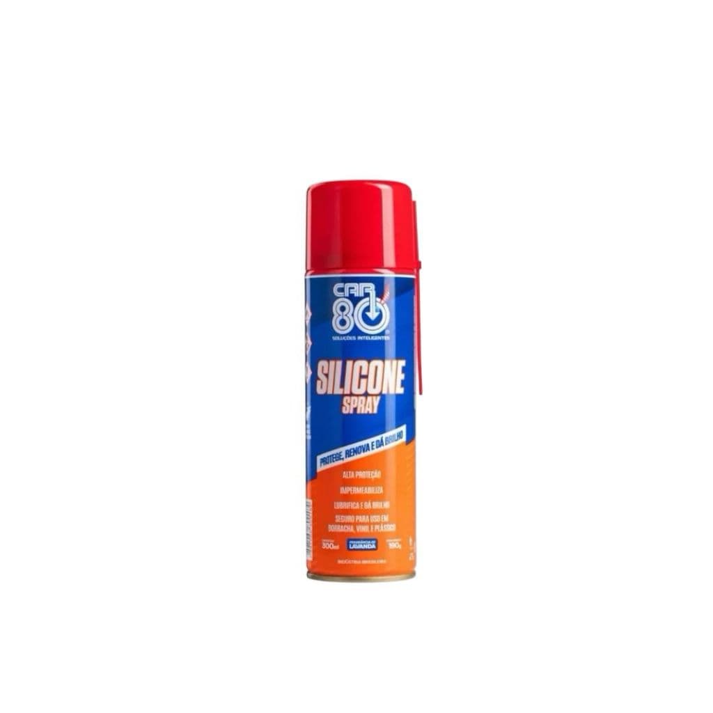 Silicone Spray Lubrificante Car80 Protege Renova e da Brilho