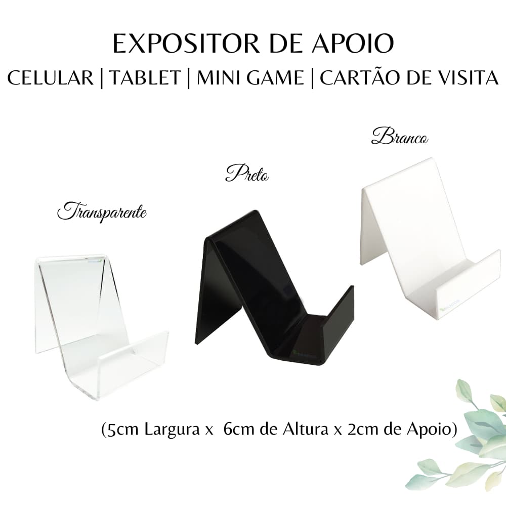 Expositor de Apoio para Celular | Kindle | Mini Game | Cartões de Visita