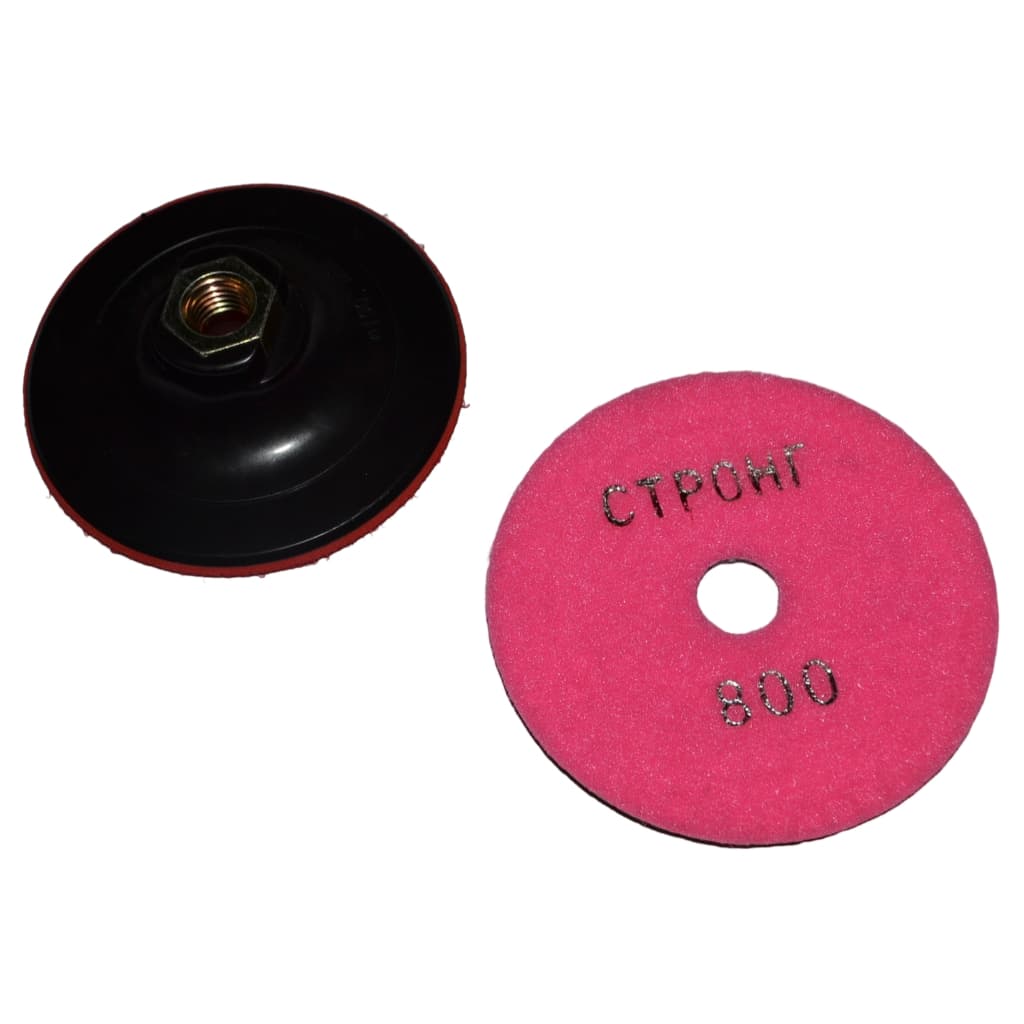 Suporte Lixa Diamantada Velcro 4" M14 + Disco De Lixa #800