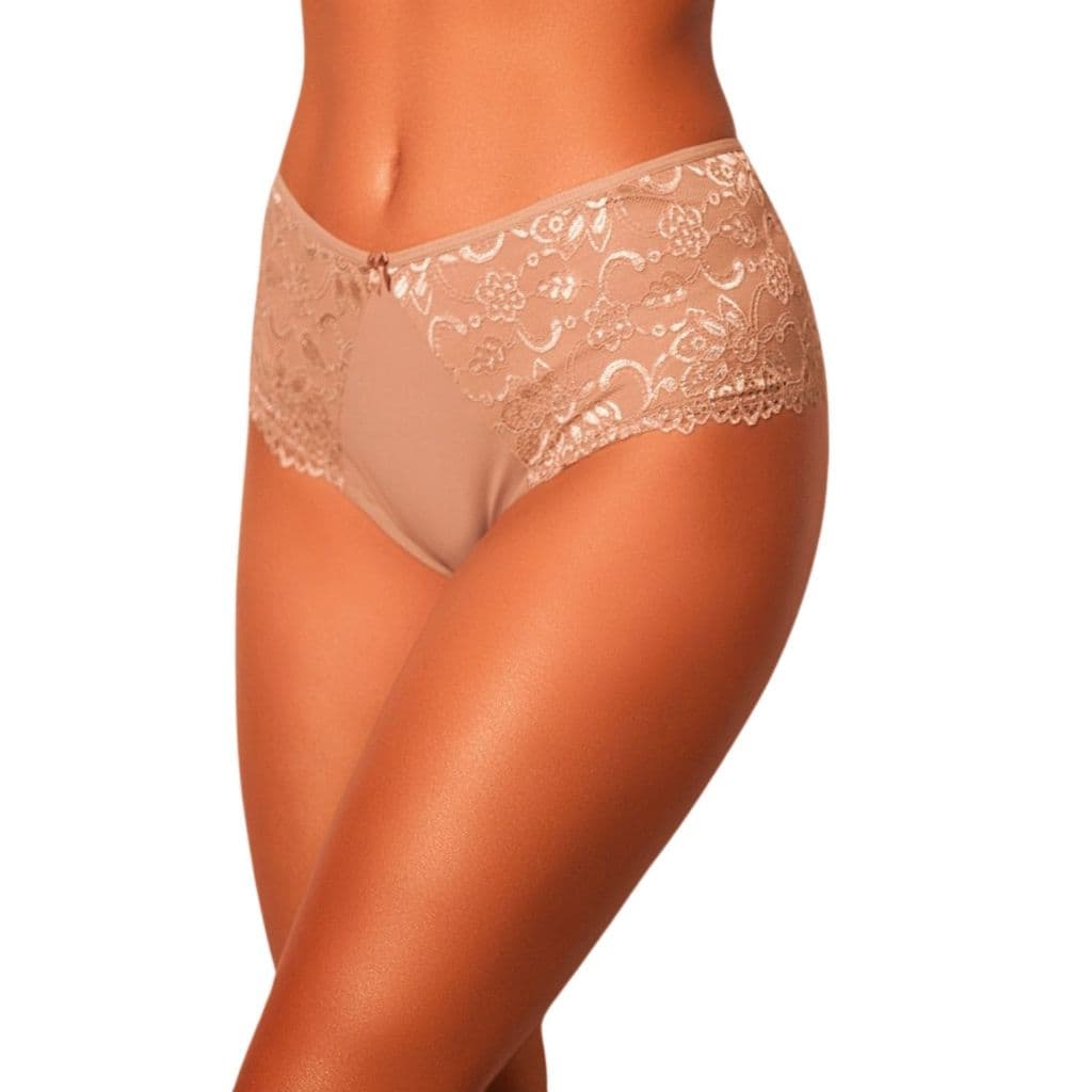 Calcinha Plus Size Cós Alto E Forro 100% Algodão E Renda