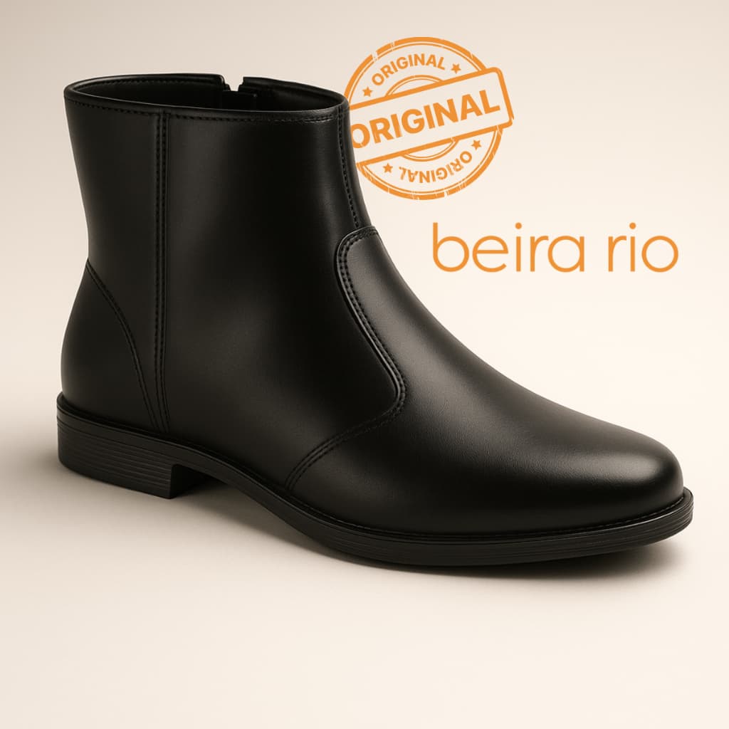 Bota Cano Curto Beira Rio Original Femenina Basica 9085100 Envio Imediato
