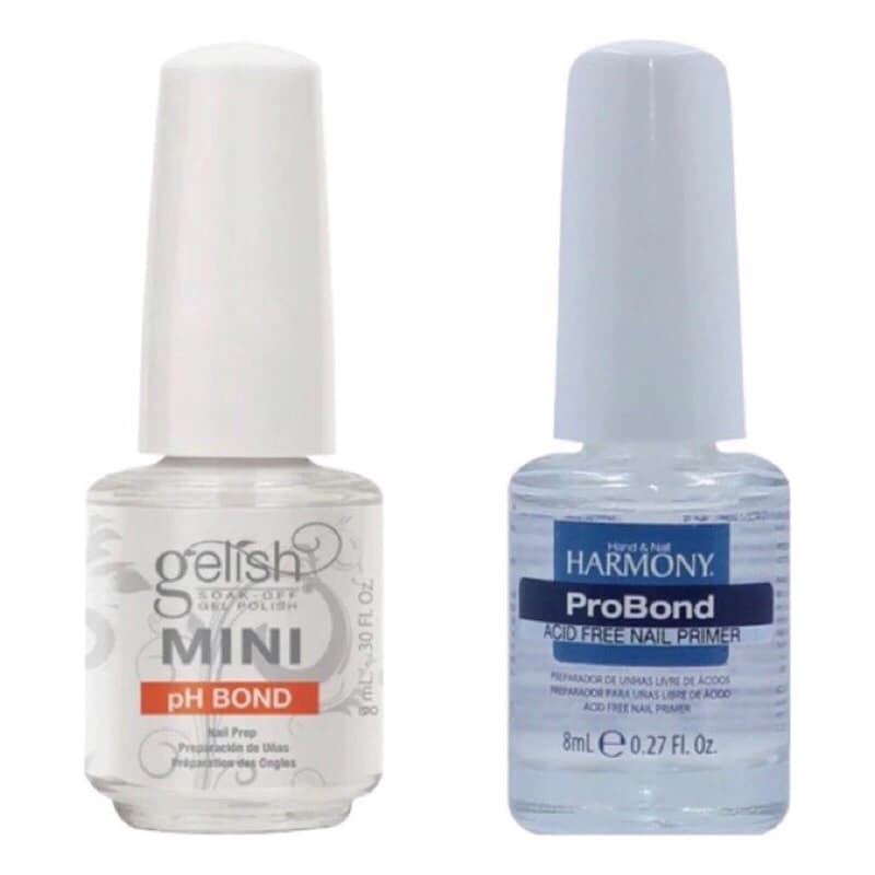 Kit Preparadores Ph Bond Gelish 8ml + Pro Bond Nail Harmony