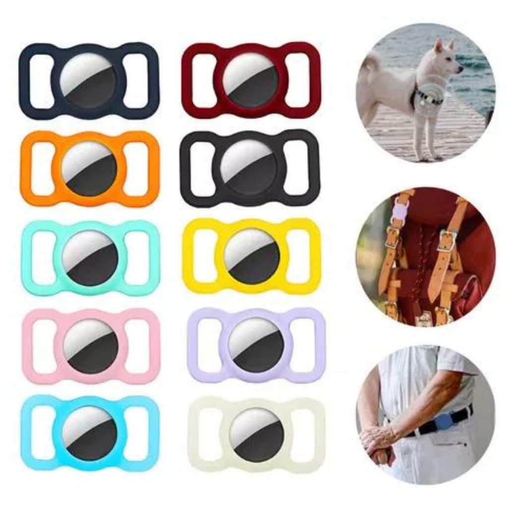 Case Capa de Silicone Com Pata para Airtag Coleira Gato Cachorro Pet Air Tag