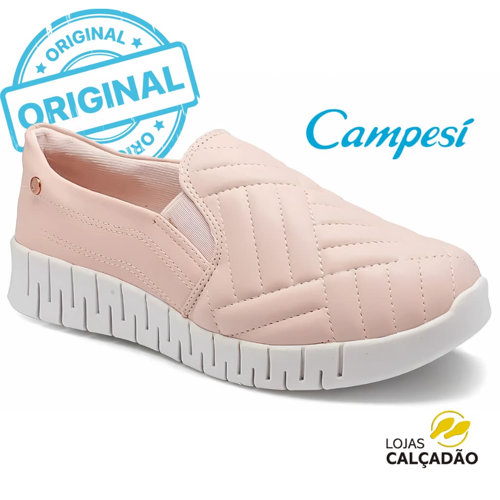 Tênis Slip On Femenino Casual Tule Campesi Original L9671 Envio Imediato