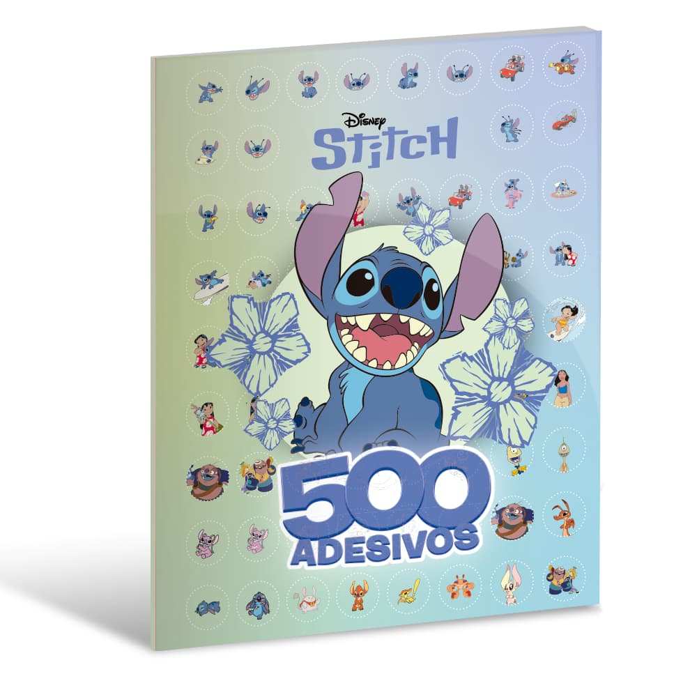 Livro 500 Adesivos Stitch Criatividade Sem Limites