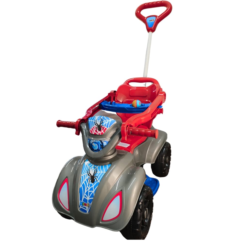 Quadriciclo Spider Menino 1 a 3 Anos - Até 30kg - INMETRO - P/ Crianças De Até 1mt - Ajuste de altura