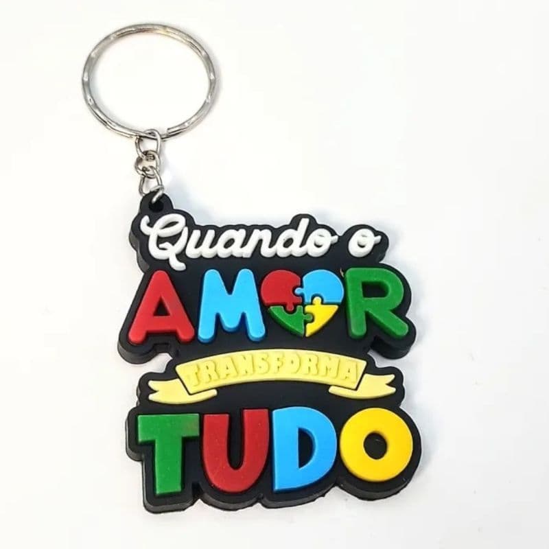 chaveiro emborrachado autismo Chaveiro TEA (Transtorno do Espectro Autista)