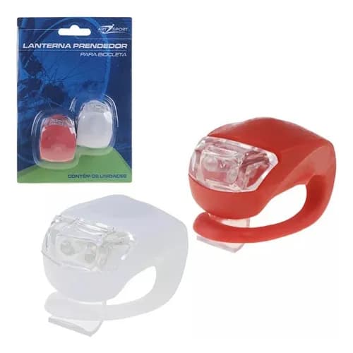 Kit 2 Lanternas Prendedoras P/ Bicicleta, Acende Ou Pisca