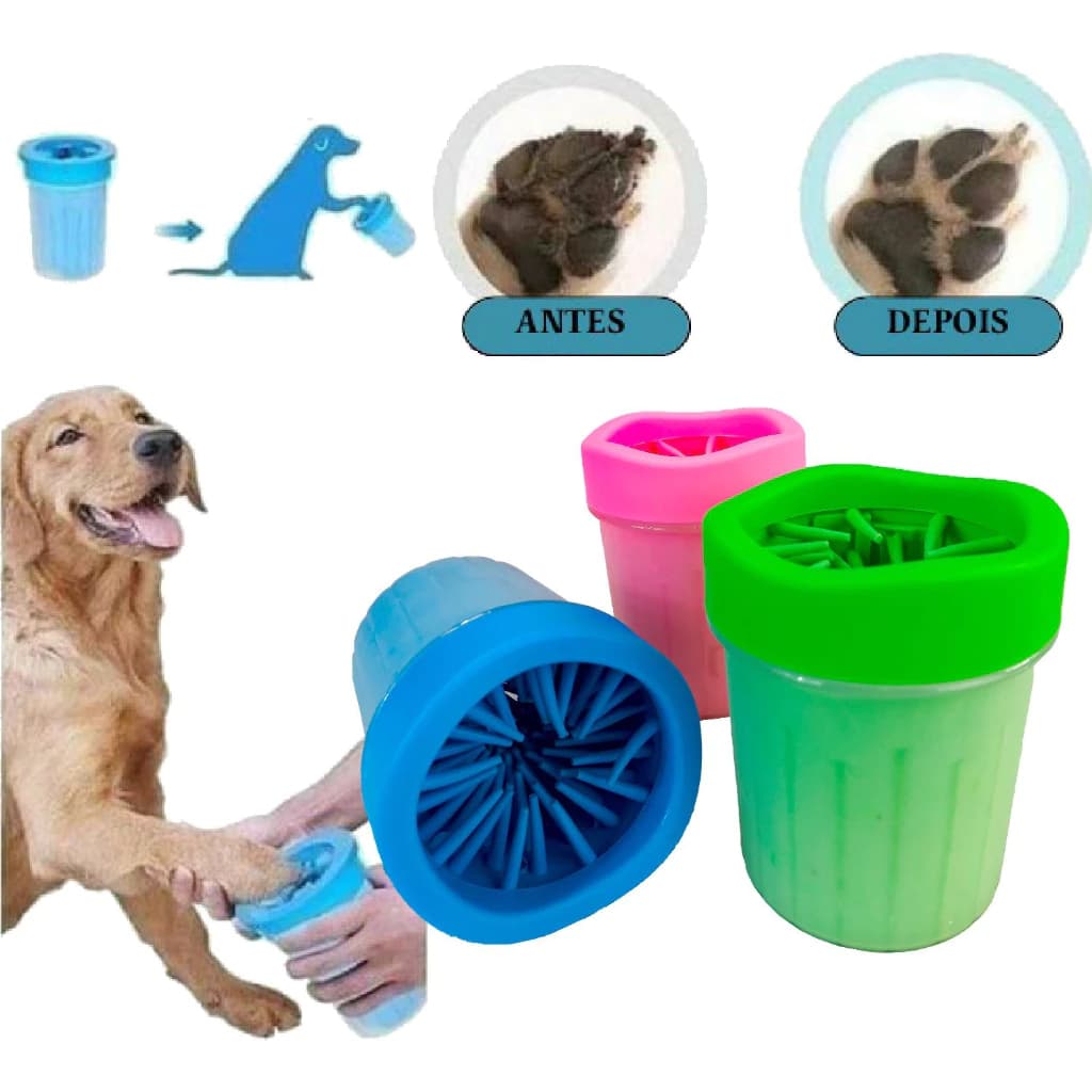 Limpa Patas Para Cachorro Em Silicone Mais Dog Pets Copo Limpador de Patas Banho Lava Pata Pet