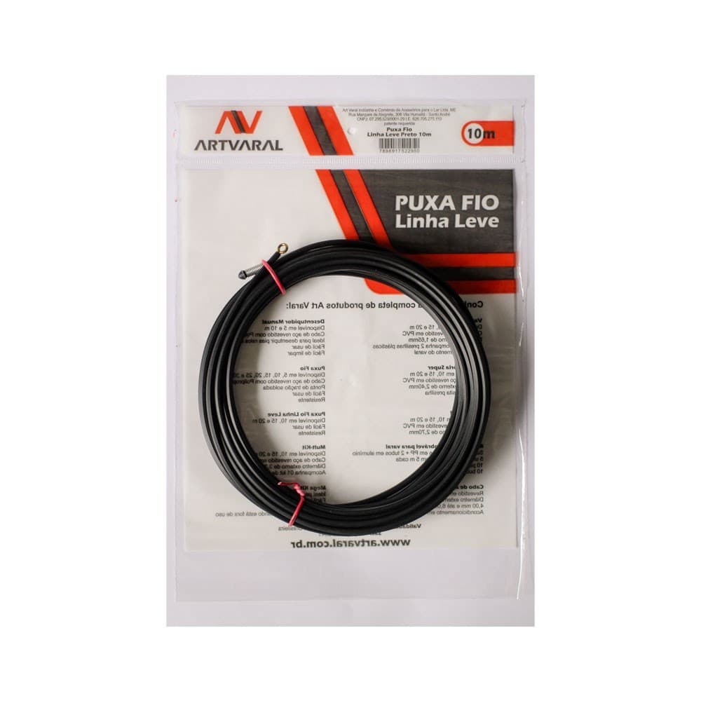 Passa Fio Nylon Super Resistente 10M Flexivel Proteção Alma Aço longa Vida Útil Puxada Suave