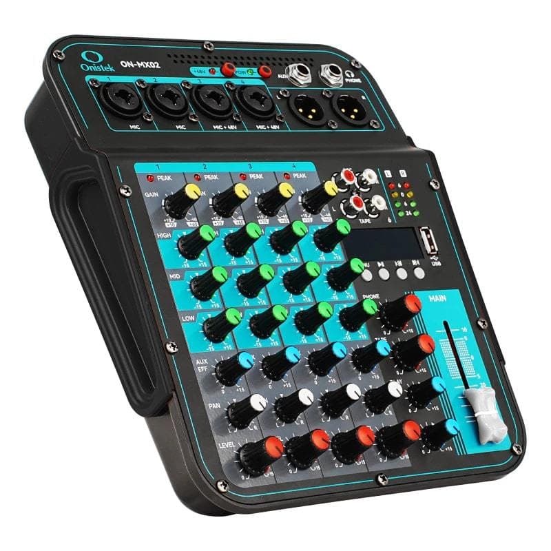 Mesa de Som 6 Canais Compacta Efeitos Phantom Power
