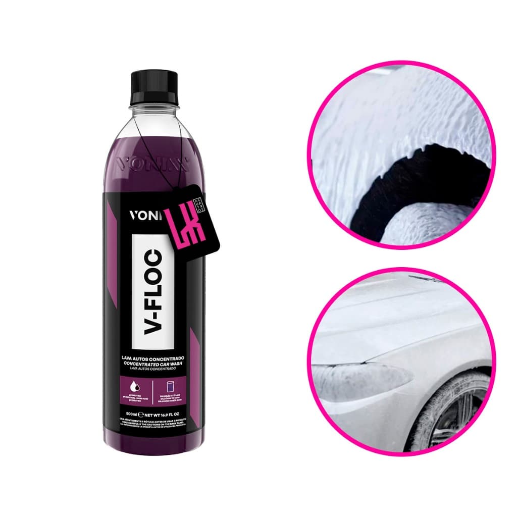 V Floc 500ml Vonixx - Shampoo Automotivo Neutro Concentrado