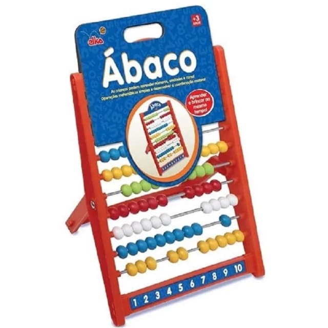 Contador Abaco Escolar C/ 100 Bolinhas Elka Brinquedos