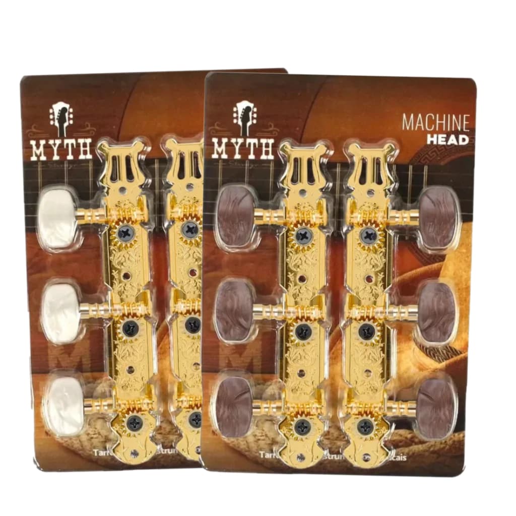 Tarraxa Myth Para Violão 6 Cordas - Pino Fino Dourada