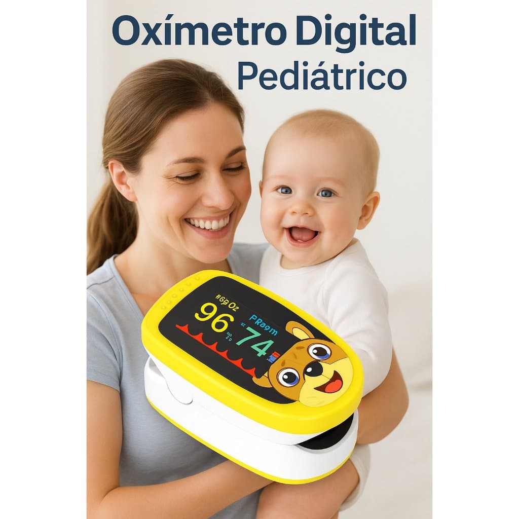 Oxímetro Digital Infantil Pediátrico Neonatal De Dedo Medidor De Saturação Recarregável Aique A1