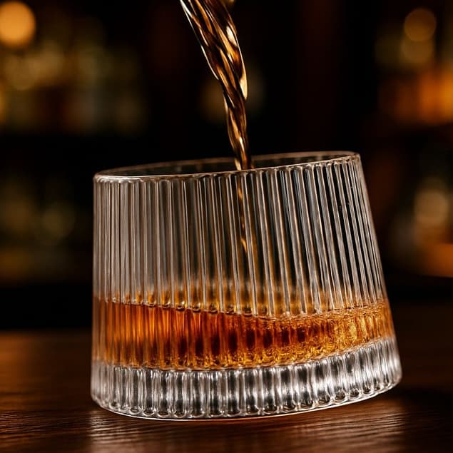 Jogo 6 Copos De Whisky De Vidro Com Fundo Giratório 170ml Linha Premium