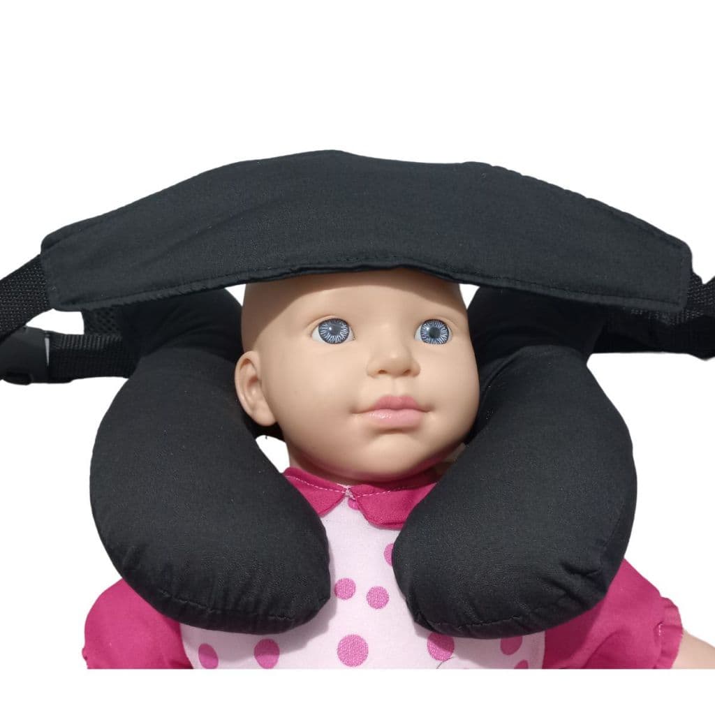 Kit Almofada de pescoço e Faixa Apoio Suporte Cabeça de Bebê Cadeirinha Carro