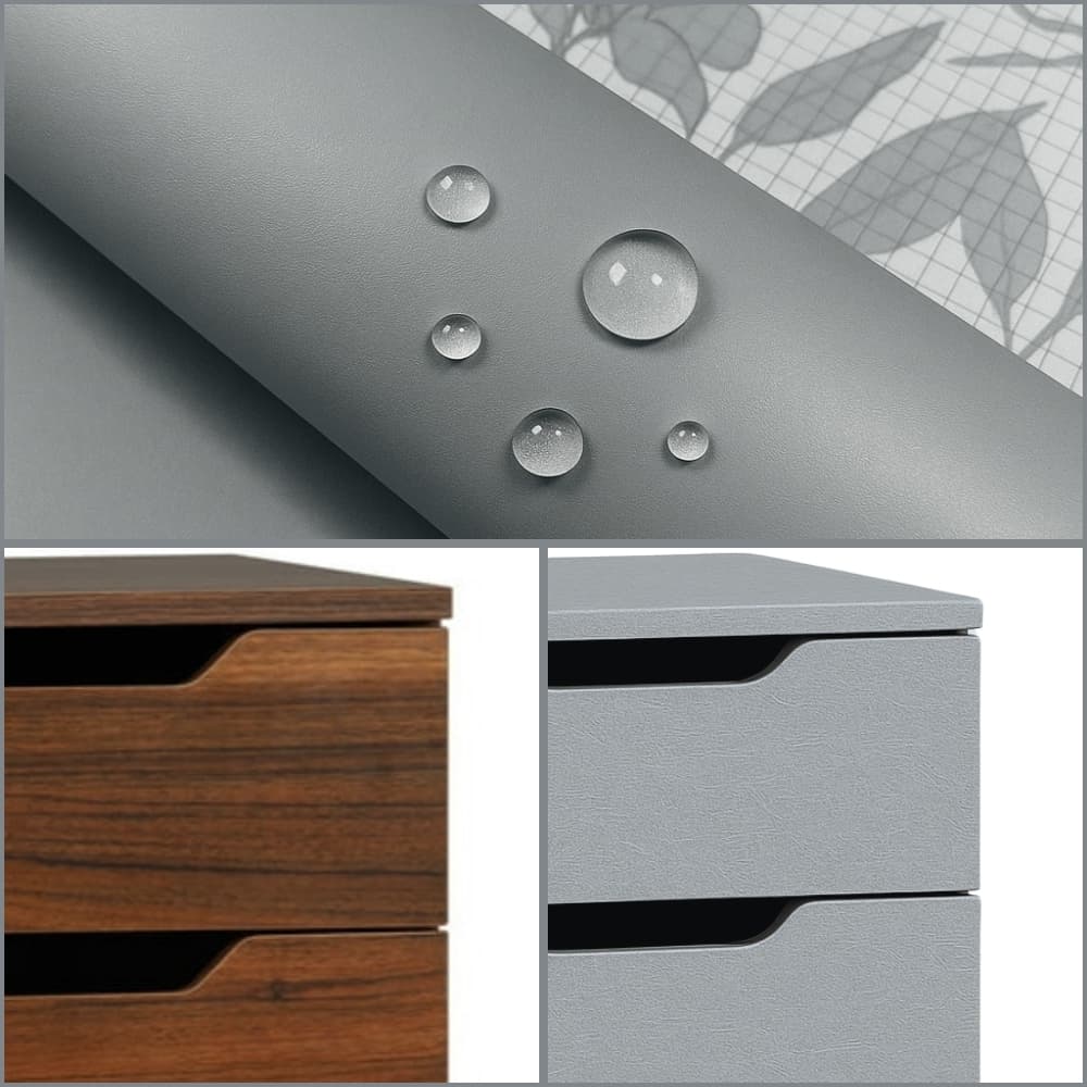 Vinil Adesivo CINZA FOSCO Texturizado 45cm de largura - Encapar Cobrir Envelopar