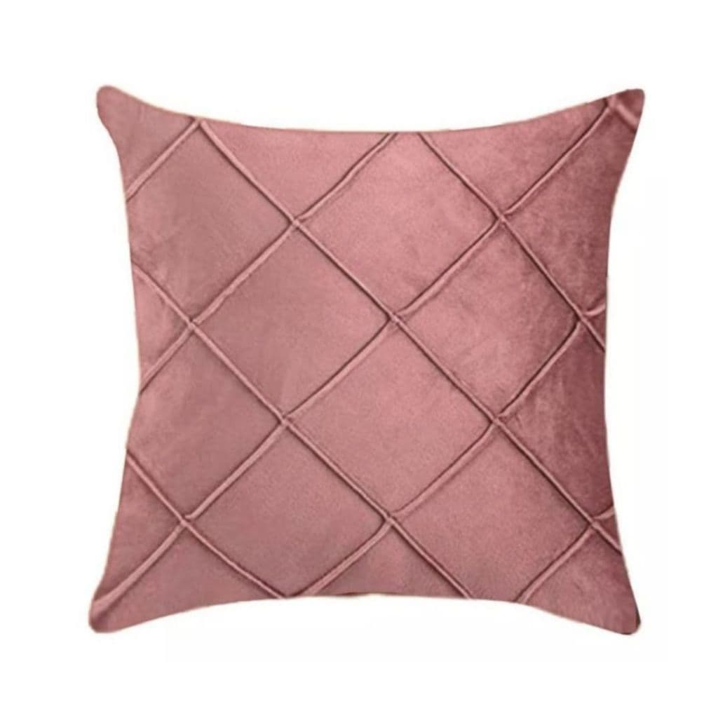 Capa Para Almofada Suede Drapeada X 42x42cm Decorativas Com Zíper