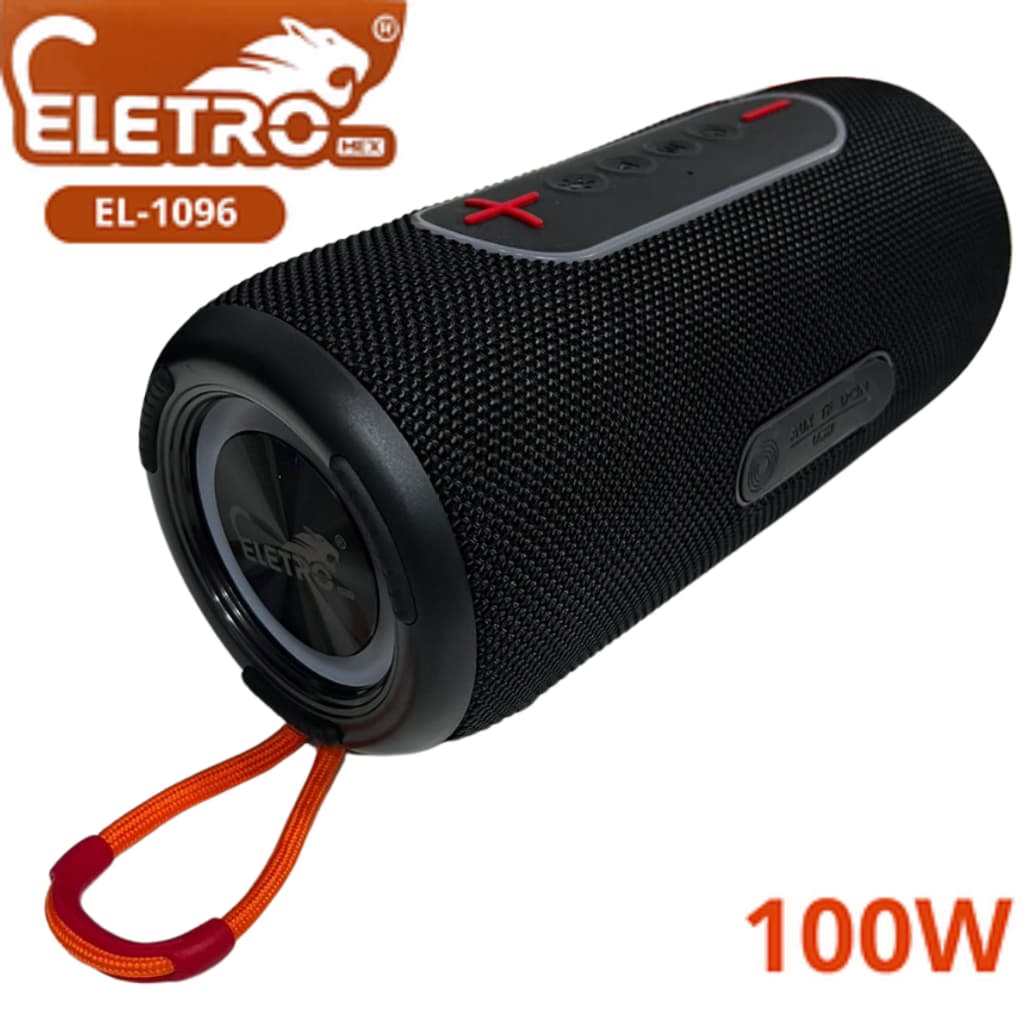Caixa De Som Bluetooth 5.1 Sem Fio Portátil Com Rgb Eletromex EL-1097 100w Ipx6 Led Forte Batida