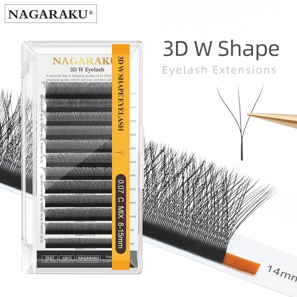 Cílios Nagaraku Fio W 3D Alongamento Extensão De Cílios Volume Egipcio Fio a Fio Envio Imediato.