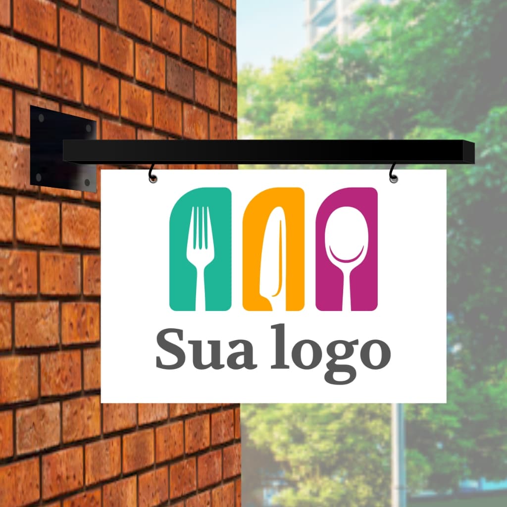 Fachada Letreiro Loja Placa Personalizada + Suporte C/ Personalização Inclusa Vários Tamanhos