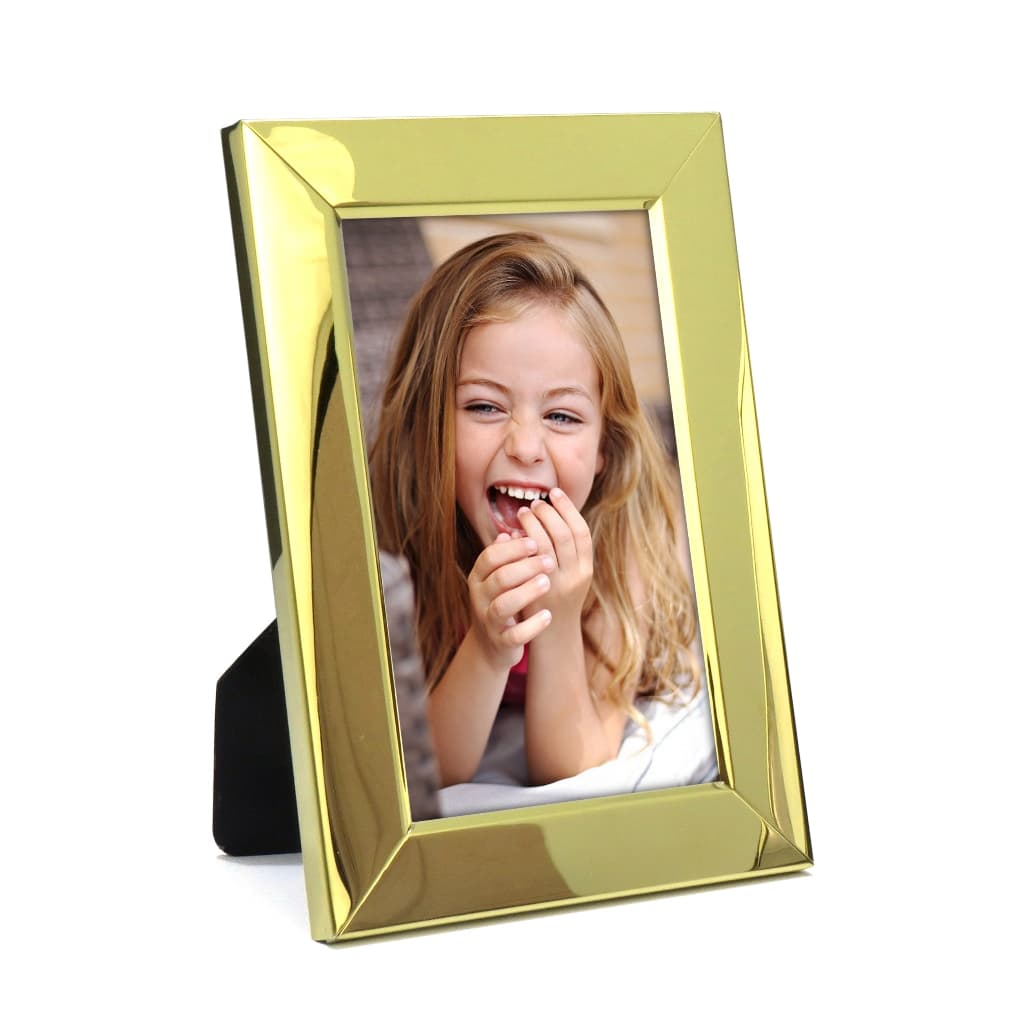 Porta Retrato Foto 10x15 Dourado Borda Grossa - Brilho