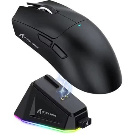 Mouse Gamer Sem Fio Attack Shark X11 + Base de Carregamento