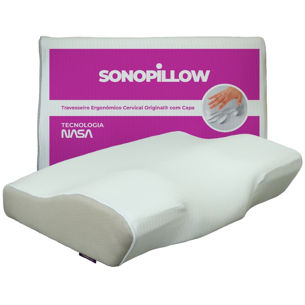 Travesseiro Ortopédico Sonofix Original Top Sono Perfeito IWS I Wanna Sleep Sono Fix