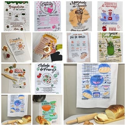 Pano de Prato Copa Sacaria Receitas Lomaer 50x70cm 01 Unidade