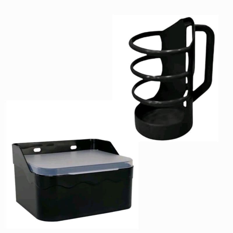 Kit Saleiro De Mesa 1k + Porta Óleo Plástico Preto