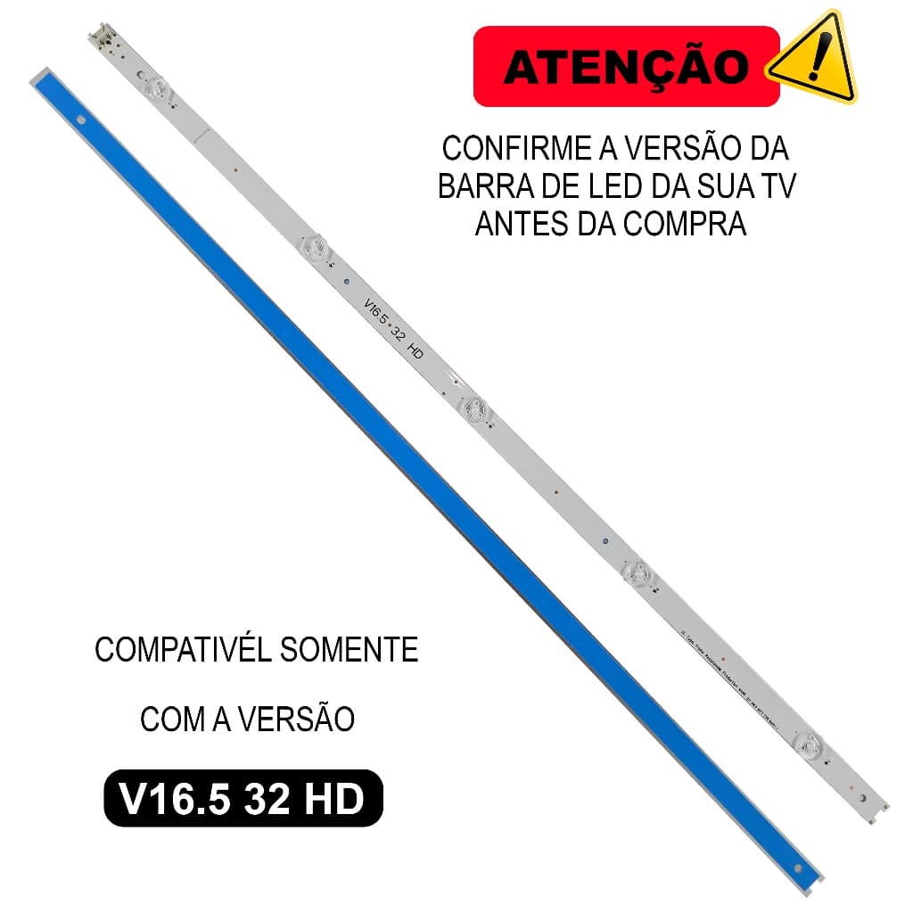 Kit Barra Led V16.5 32 HD 32LJ600B 32LJ601B 32LJ601C 32LJ520B 32LH515B 32LH570B 32LH590B 32LX300 32LW300C