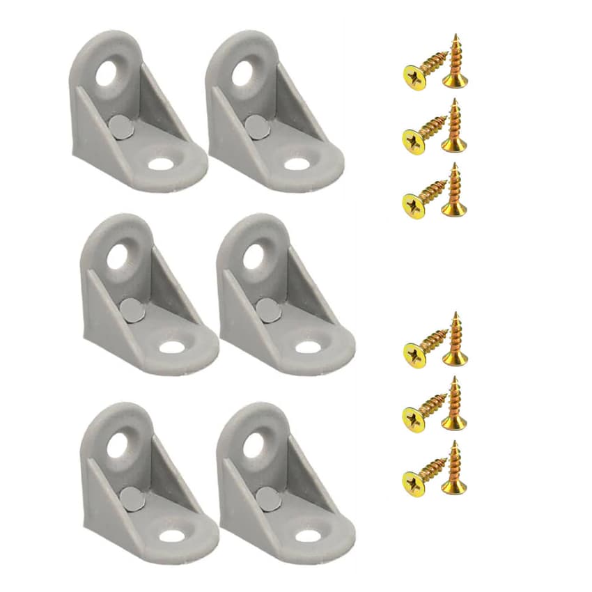 Kit 50 Suporte de Prateleira 20mm Plastico para Móveis Armário Com Parafuso
