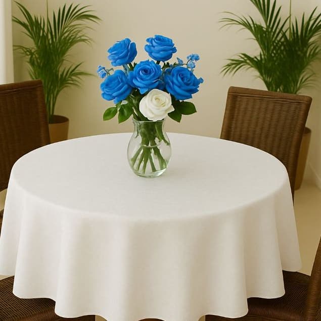 Toalha de Mesa e Forro Redonda 4 e 6 Cadeiras Decoração Elegante de Luxo e tecido grosso Promoção