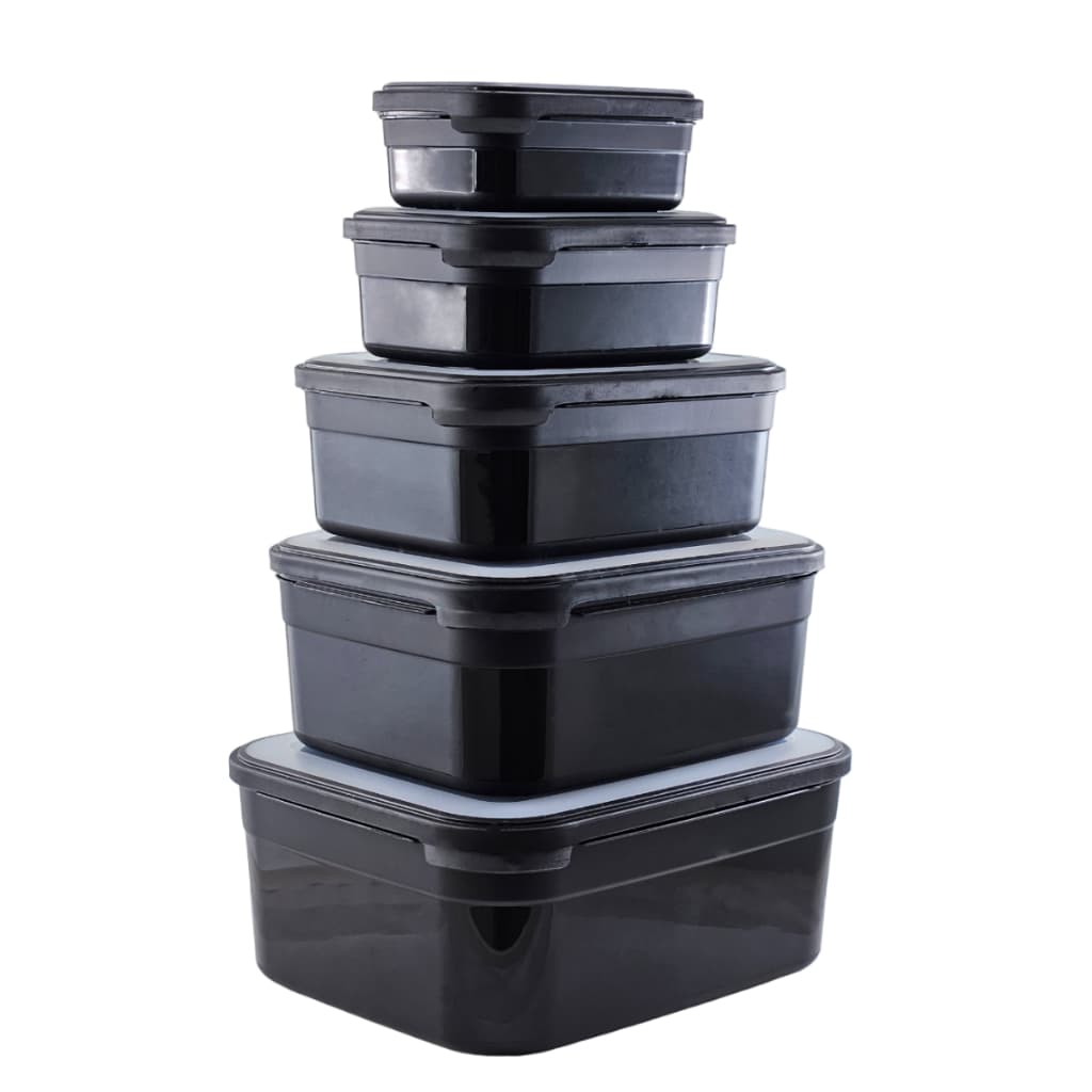 Conjunto Com 5 Potes Retangulares Cores Para Alimentos Livre De BPA Para Frizzer/Microo