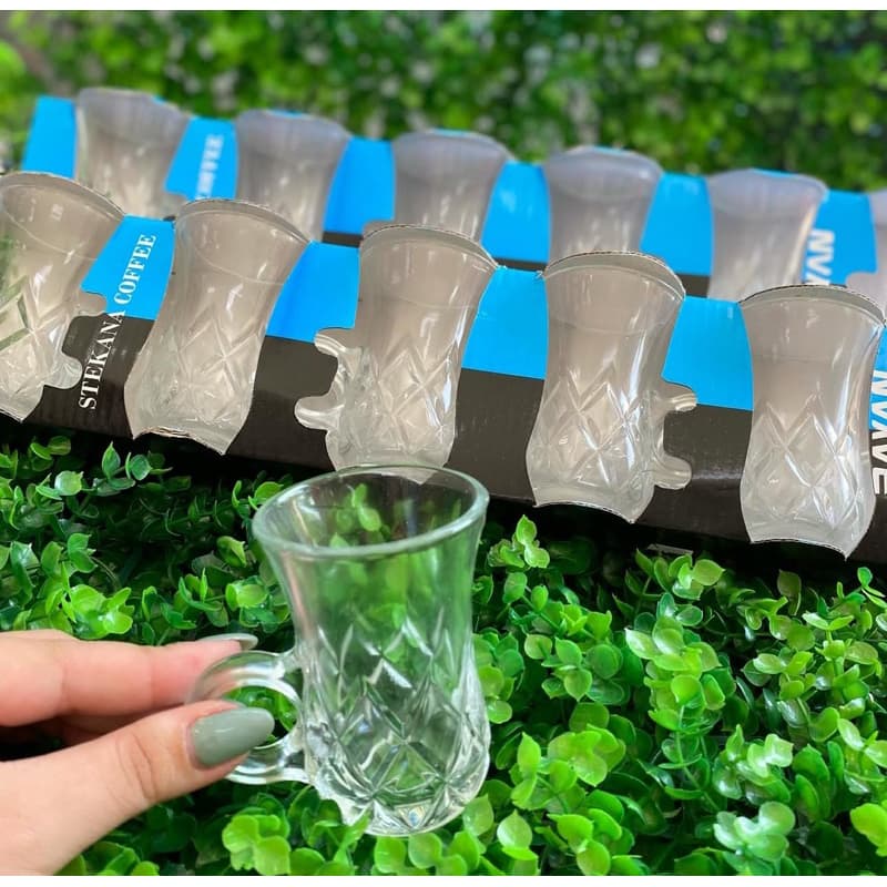 Conjunto com 6 Canecas de Vidro Transparente - 150ml